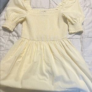 Feminine butter yellow mini dress